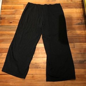 Knit graphite wide leg pants
